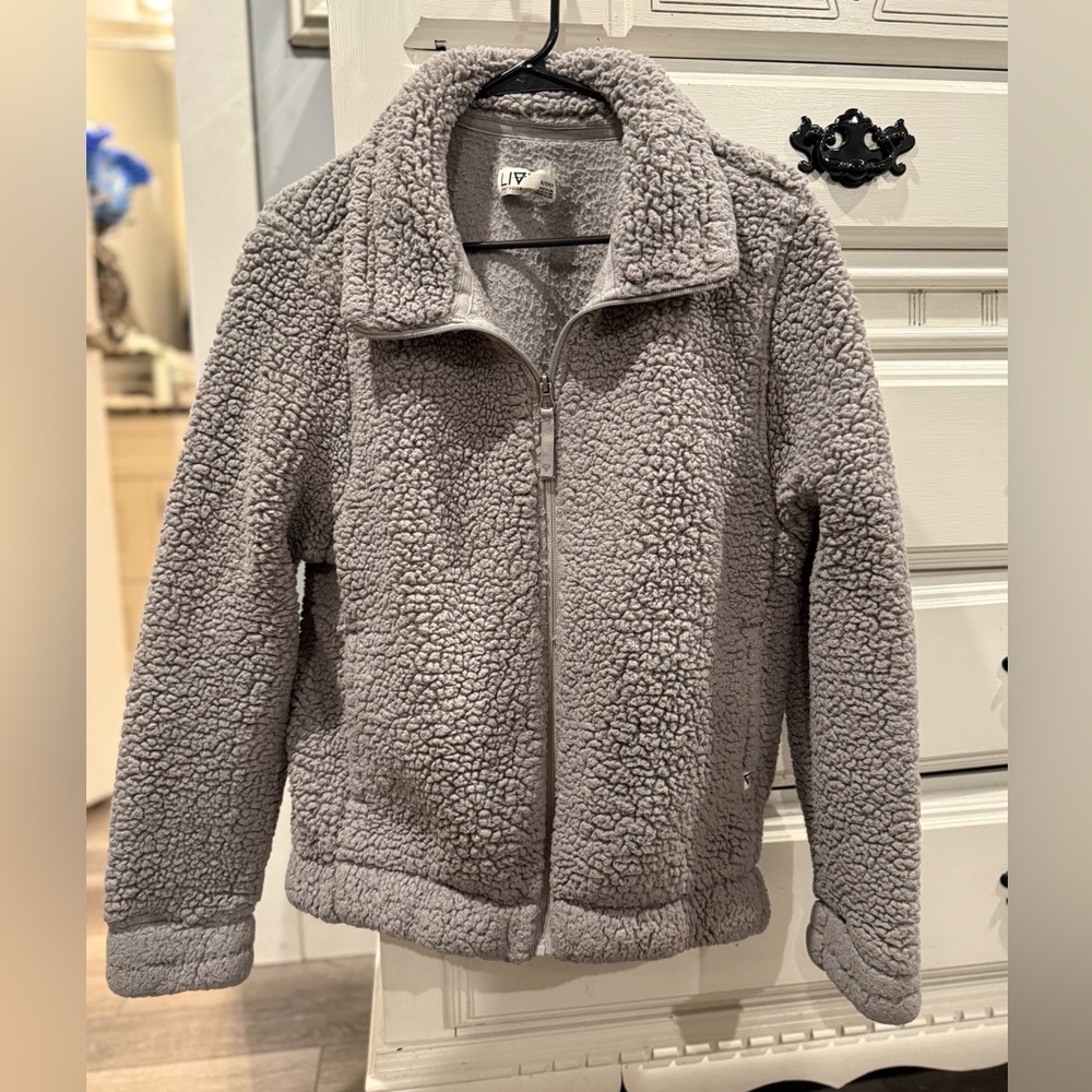 LIA Outdoor Gray Sherpa Jacket gray